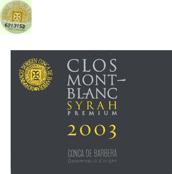 Conca de Barberà Back label